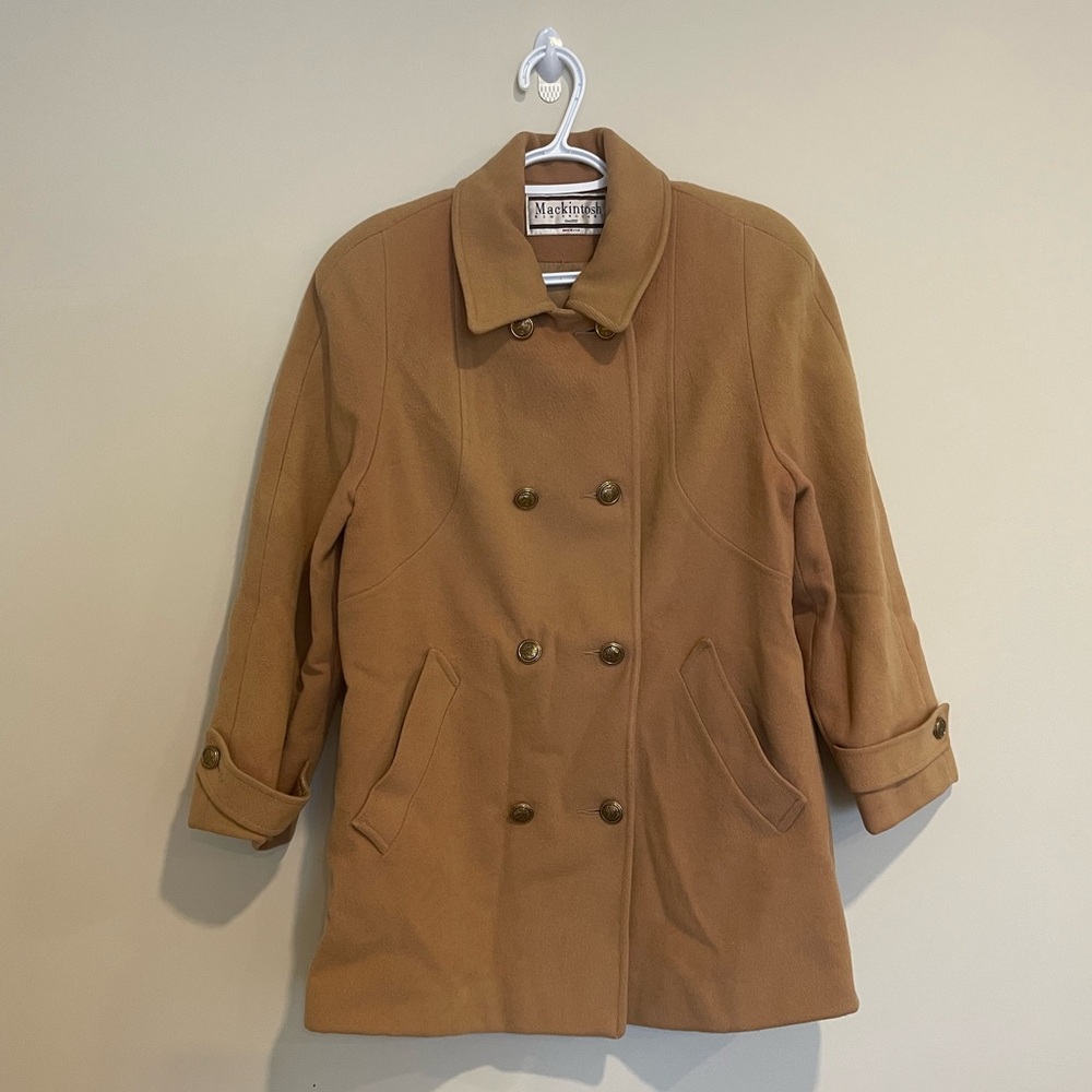 Mackintosh vintage Camel Double-Breasted 100% wool Pea Coat